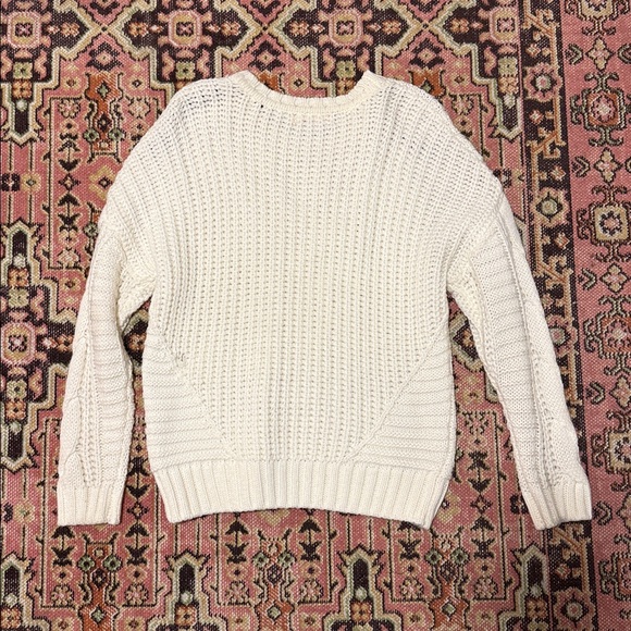 One A Ivory Cable Knit Sweater - Picture 5 of 7